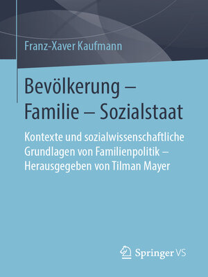 cover image of Bevölkerung – Familie – Sozialstaat